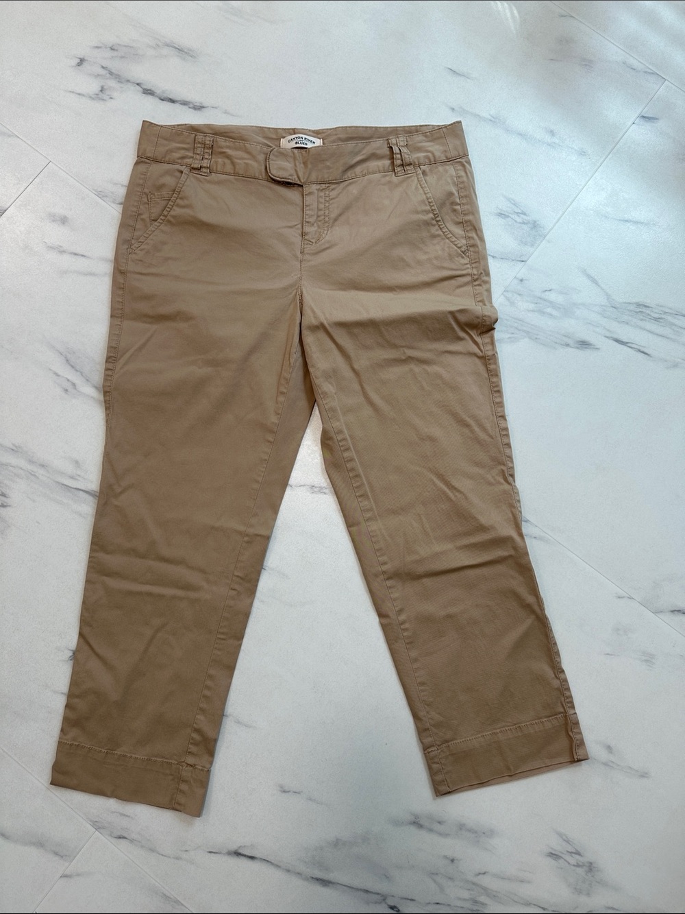 Canyon River Blues Women’s Cropped Chino Pants in Khaki
